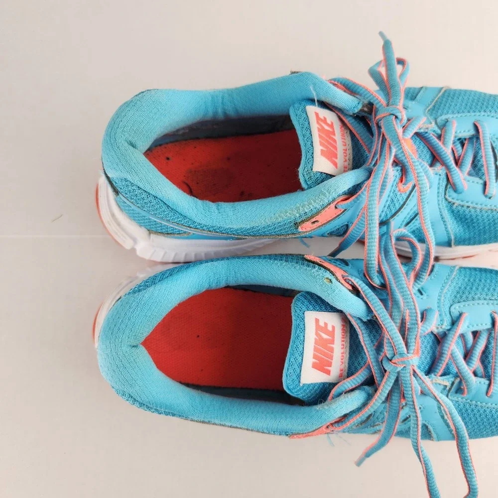 Nike Revolution 2‎ Running Shoes US 9.5 Blue Teal Orange 554900-411